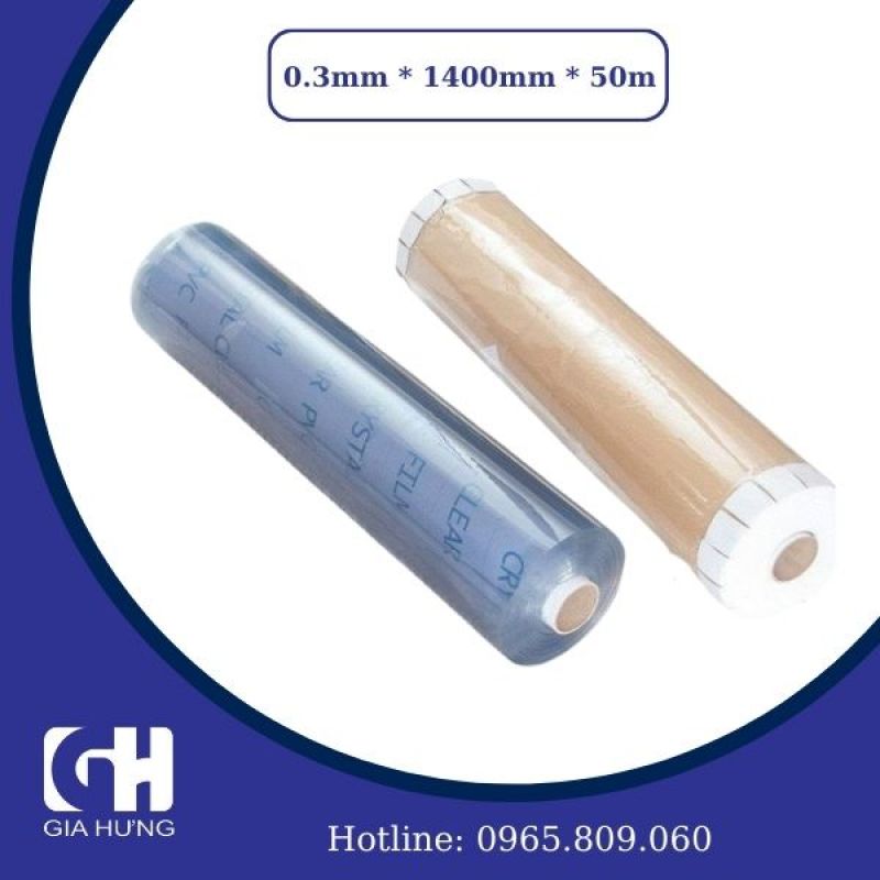 Màng nhựa PVC trong dẻo 0.3mm * 1400mm * 50m